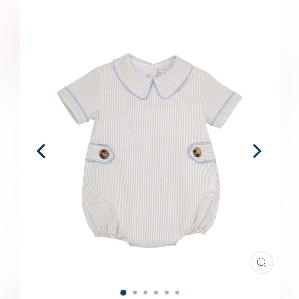 Baby Blue Striped Romper